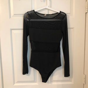 LA Hearts mesh long sleeve bodysuit